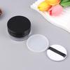 Powder Box Cosmetic Container Travel Empty Refillable Cosmetic Jar Pot Loose Face Powder Sifter Case With Mirror