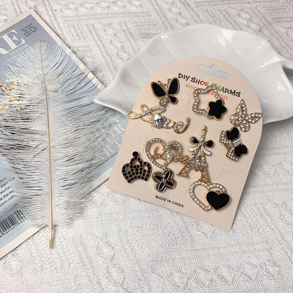 Cave Shoes Card Accessories, DIY, Pearl Starfish, Rhinestone Pearl Chain, Detachable Shoe Accessories, DIY Shoe Accessories, Shoe Accessories