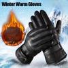 1 Pair Touchscreen Leather Gloves Windproof Skiing Gloves New Motorcycle Riding Gloves Men