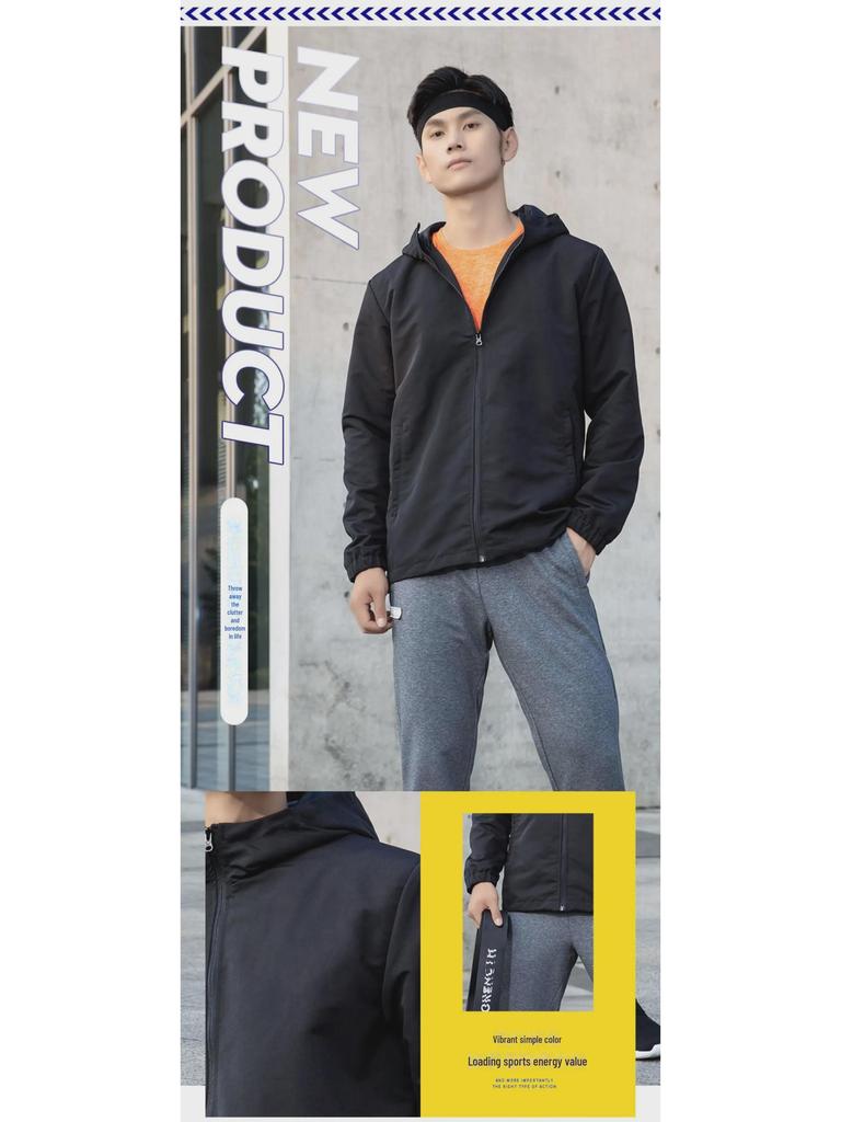 Men's Korean Style Hooded Windbreaker - Spring/Autumn Large Size Casual Jacket for Couples