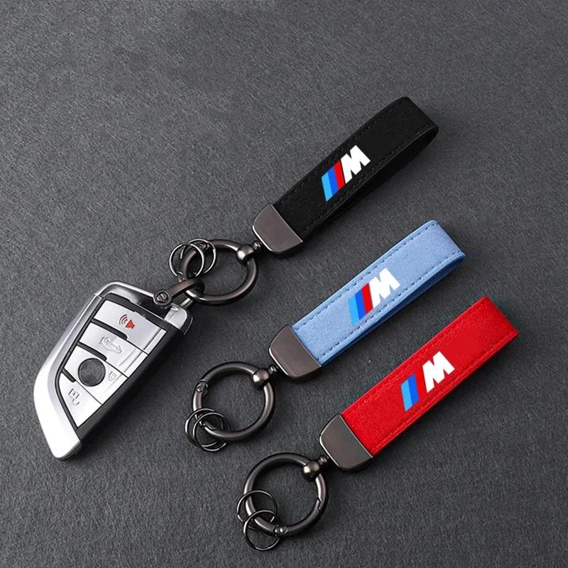Portachiavi in Camoscio Moda 2025 Fibbia a Ferro di Cavallo Portachiavi Portachiavi Auto Per Emblema BMW M E46 E36 E34 F10 E90 F30 E60 F30 E53 E30