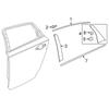 Door Pillar Garnish Left Rear Door Garnish Vehicle Maintenance Wear-resistant Design ABS Material Black Color Easy Installation