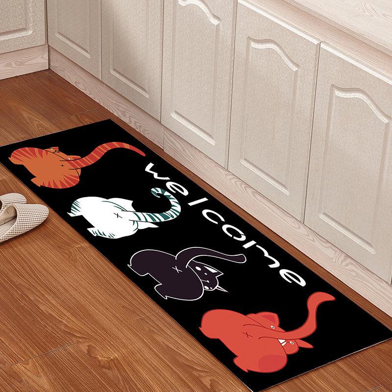 Absorbent Non-Slip Kitchen Floor Mats - Washable, Dirt-Resistant Door Mats for Home Entrances