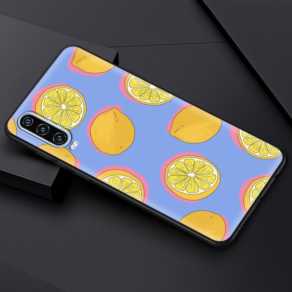 Mediterranean Lemon Soft Phone Case For Huawei P30 Lite P50 Pro P20 P40 Lite E P Smart Z 2021 Y6 Y7 Y9 2019 Y6p Y9s Y7a Cover