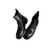 Gewaschenes Pferdeleder~ Leder Plissierte Chelsea Boots Kurze Stiefel Damen Vintage Elastisch Rauch Flacher Boden Martin Stiefel