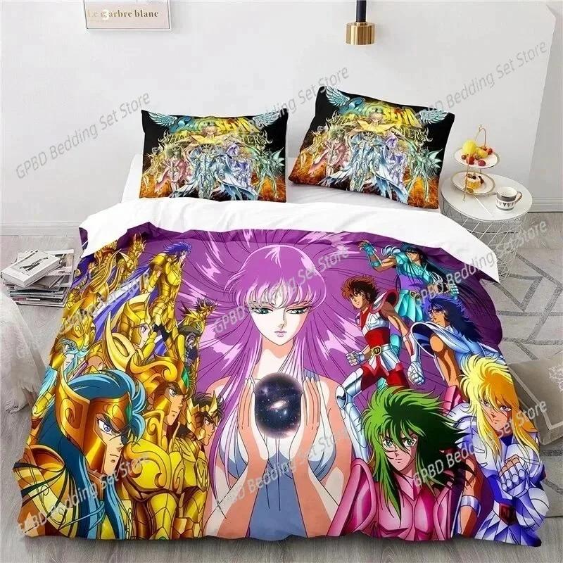 New Anime Saint Seiya LOST CANVAS Comfortable Duvet Quilt Cover Pillowcase Bedding Set Children Bedroom Decoration Home Textile