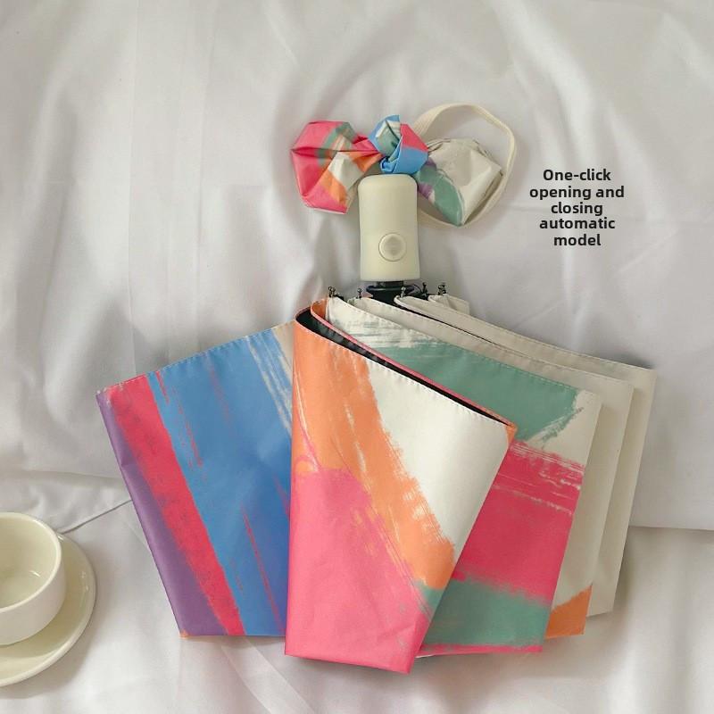 

Женский зонт - Легкий и портативный складной дизайн, Подходит для защиты от солнца и дождя, Идеально подходит для путешествий на открытом воздухе IRON&8K