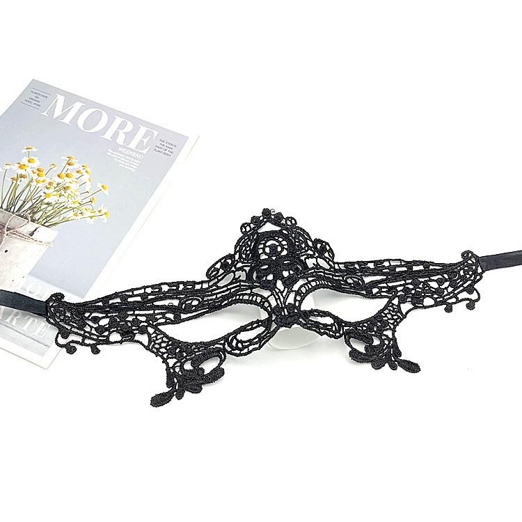 Black Queen Lace Mask Embroidery Appliques Party Carnival Mask Woman Accessories Wedding Mask Halloween Masquerade Mask
