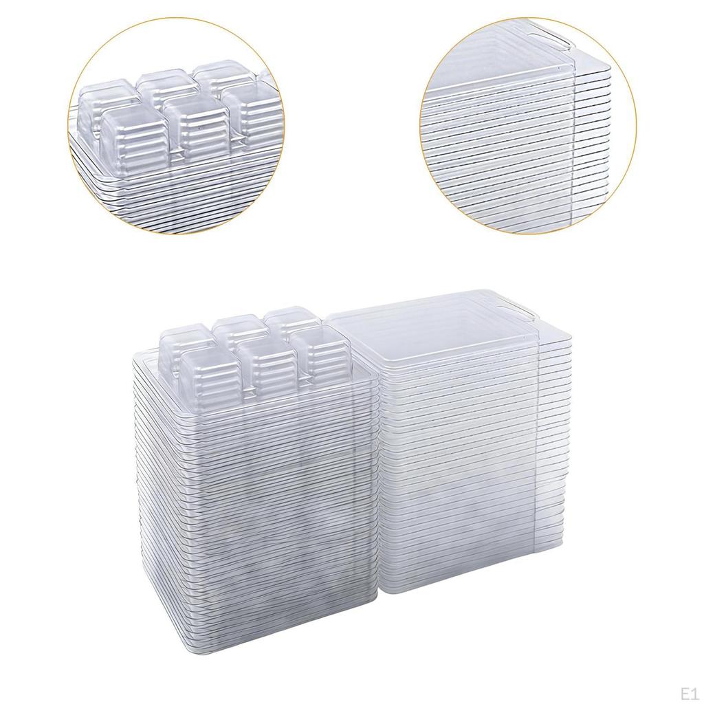 30x Melt Containers Clamshells Organizer Tray Transparent Empty DIY Casting Model Easy To Use for