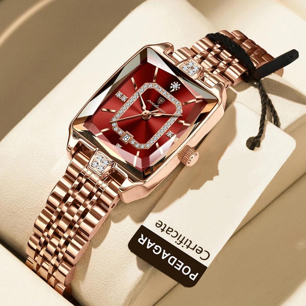 POEDAGAR High Quality Women Watch Waterproof Date Fashion Watches Luxury Stainless Steel Quartz Ladies Wristwatch