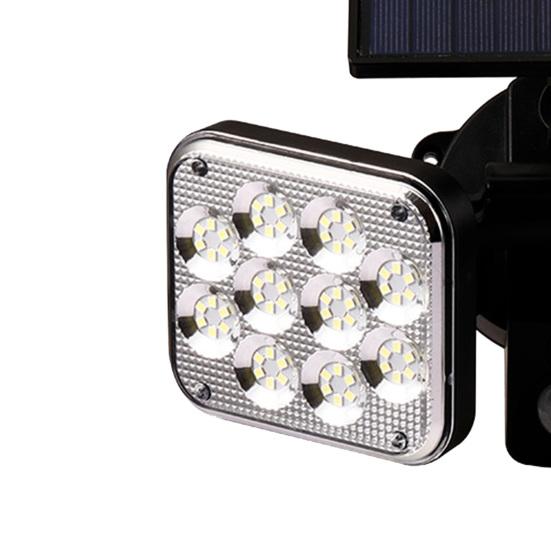 2108 Solar Power Waterproof ABS Dual Sensor Light Head Solar Wall Light