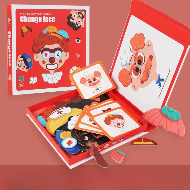 Children'S Magnetic Puzzles, Educational Early Education, Traffic Figures, Ocean Dressing, Magnetic Stickers, Collage, Paper Toys