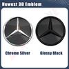 FXIK3 ABS1pcs Car Front Grille Star Emblem Logo For Mercedes Benz W176 W246 W205 W212 W207 W217 W251 R231 W166 X166 X204