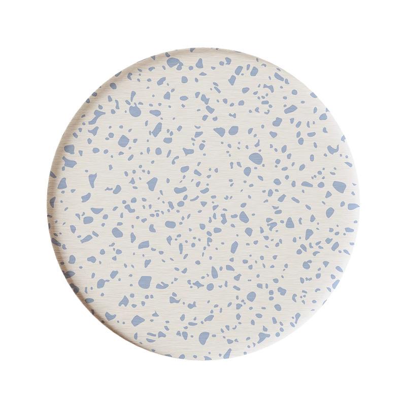 Round Plaid Hard Diatom Mud Coffee Tea Coaster Thermal Insulation Pad Office Non-slip Absorbent Pad