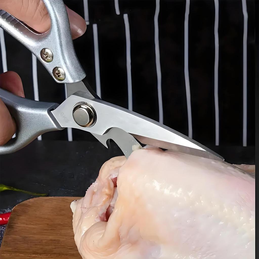 Küchenschere aus Edelstahl, Mehrzweck-Küchenschere SK5 für schwierige Schneideaufgaben – ideal für Knochen, Geflügel, Fisch und mehr