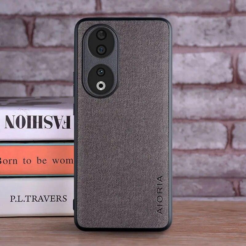 

Чехол для Honor 90 70 50 20 10 Pro Lite, роскошный текстильный кожаный чехол из мягкого ТПУ для телефона, чехол для huawei Honor 90, чехол Honor 90 темно-серого