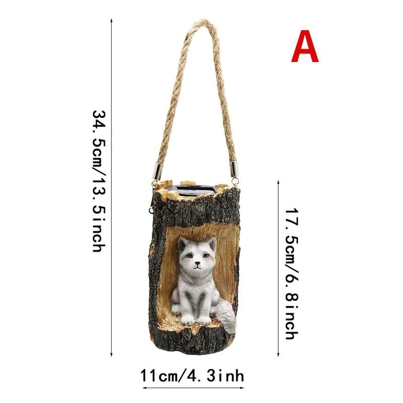 

Светодиодная люстра Fox, солнечная люстра на пне дерева, садовое украшение, люстра, садовое украшение, ландшафтное освещение A