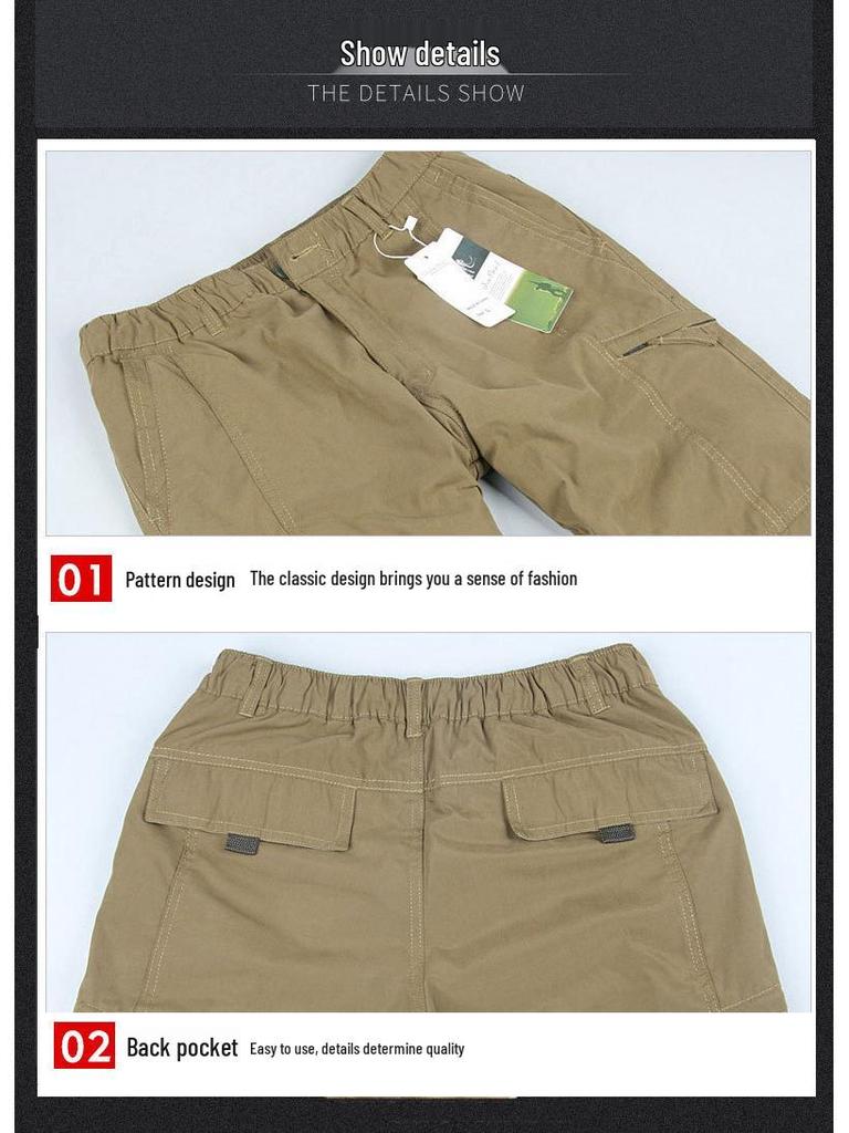 Men's Plus Velvet Thick Warm Cotton Casual Pants, Large Size - Autumn & Winter