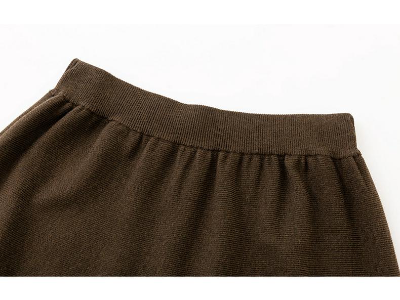 Plus Size Women's Hooded Faux Two-Piece Knit Top & Half Skirt Set, Winter 2025 Casual Chubby MM Fashion.