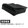 SK11 Black Nail Bag, 2-Tier, Swing Pocket Design, Reinforced Bottom, Leather-Like Fabric, Black Plated Hardware, SSL-NB-11