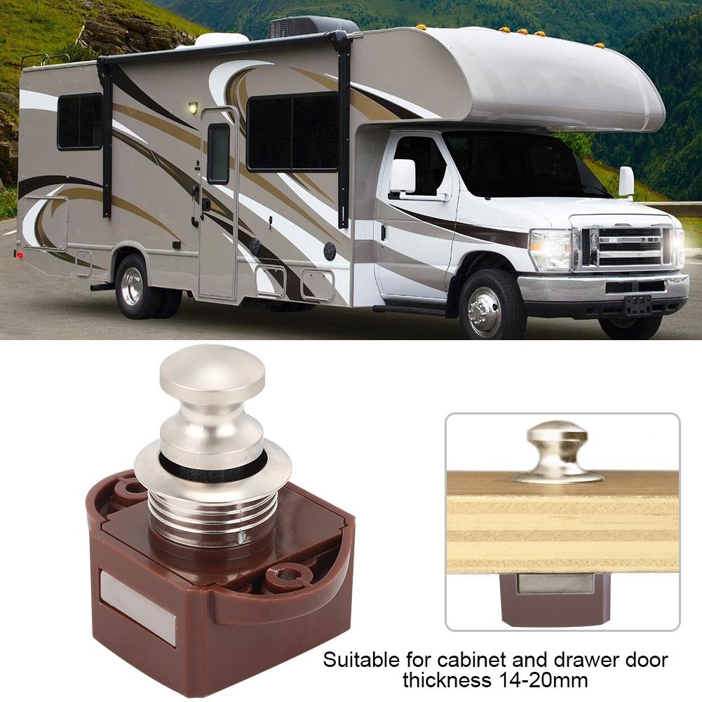 Aluminum Alloy Keyless Push Button Catch Lock For Boat RV Drawer Cabinet Door Latch Knob