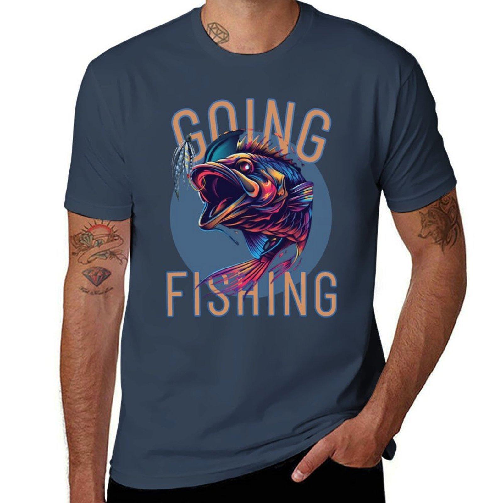 Neon Splash Fishing Extravaganza Multiproduct Design Tshirt Minimalist Graphic Tee Shirt S