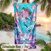 Spy × Family Beach Towel, Personalized Custom Name Text, Quick Dry Large Absorbent Towel For Beach Pool