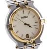 Gucci Relojes de Fecha 9000M Esfera Marfil Acero Inoxidable/Chapado en Oro Cuarzo Pantalla Analógica para hombre Usado