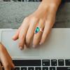 Women's Ring Adjustble With Blue Butterfly  Rings Female Romantic Birthday Elegent Gift Simple Gilr Jewelry Fashion A3M465