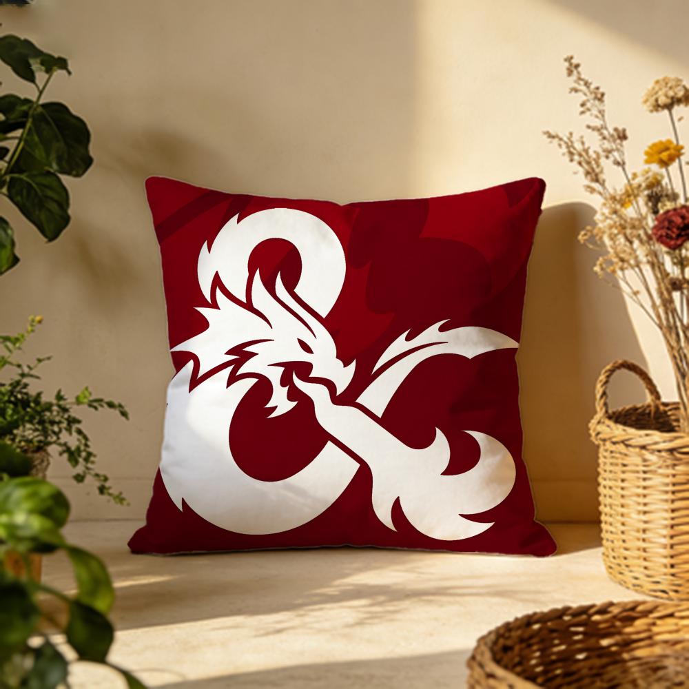 Popular DDungeons  Dragonsied Cushion Cover Versatile DoubleSided Pillow Case Fit for Sofa Bed Car  Daily Decor