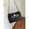2024 Niche Black Kelly Bag Premium Commuter Bag Women's Simple Shoulder Bag Versatile Messenger Bag Small Handbag