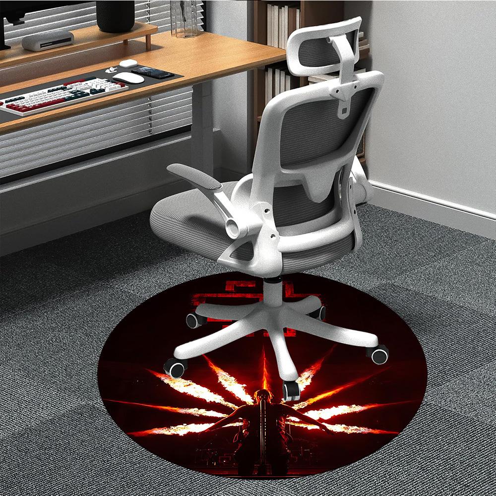 

1PC Rammstein Performance Office Round Area Rug, Indoor Mat Suitable For Office, Under Office Chairs Bedroom Living Room Home Decor DT1212079 80cm by 80cm