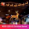 24 Christmas Cartoon Store Paper Bunting Flags for Festive Atmosphere