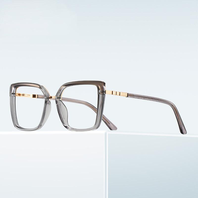 Square Blue Light Blocking Glasses TR90 Ultralight Oversize Reading Glasses Vision Optical Eyeglasses Big Frame Computer Eyewear