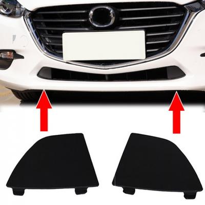 2Pcs Front Bumper Lower Grille Tow Hook Eye Cover Caps For Mazda 3 2016 - 2018