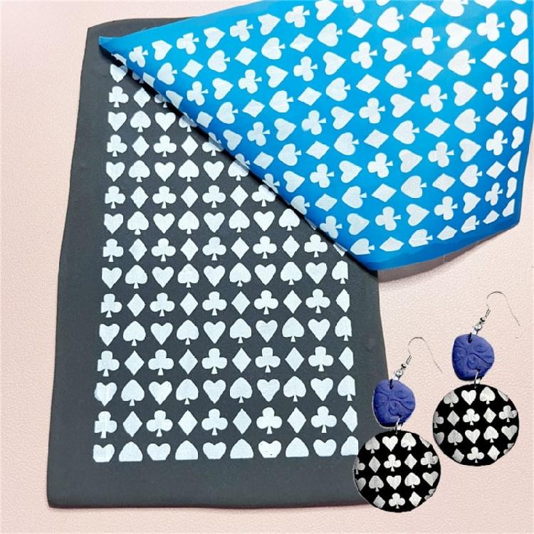 Valentines Day Silk Screen Stencils Reusable Earrings Screen Printing Stencils Lovely Heart Mesh Transfers Stencils