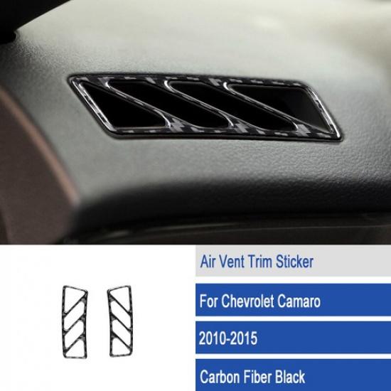 Carbon Fiber Dashboard Air Vent Outlet Cover Sticker For Chevrolet Camaro 10-15