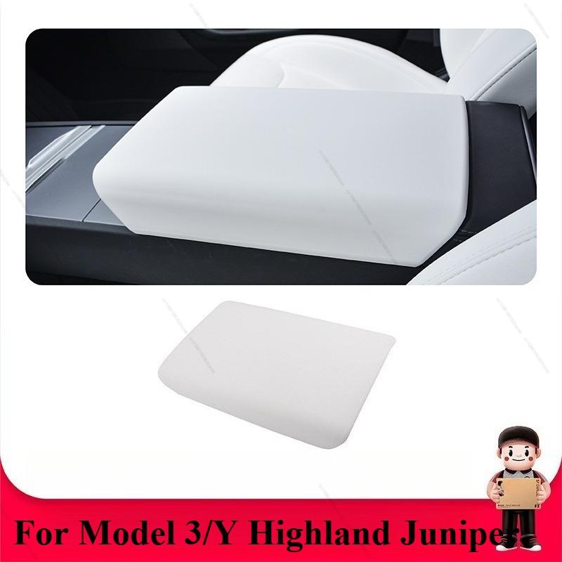 For Tesla Model Y Juniper 2025 Armrest Box Protector Cover Model 3 Highland 2024   Pannel TPE Decor Interior Accessories For Model Y Juniper