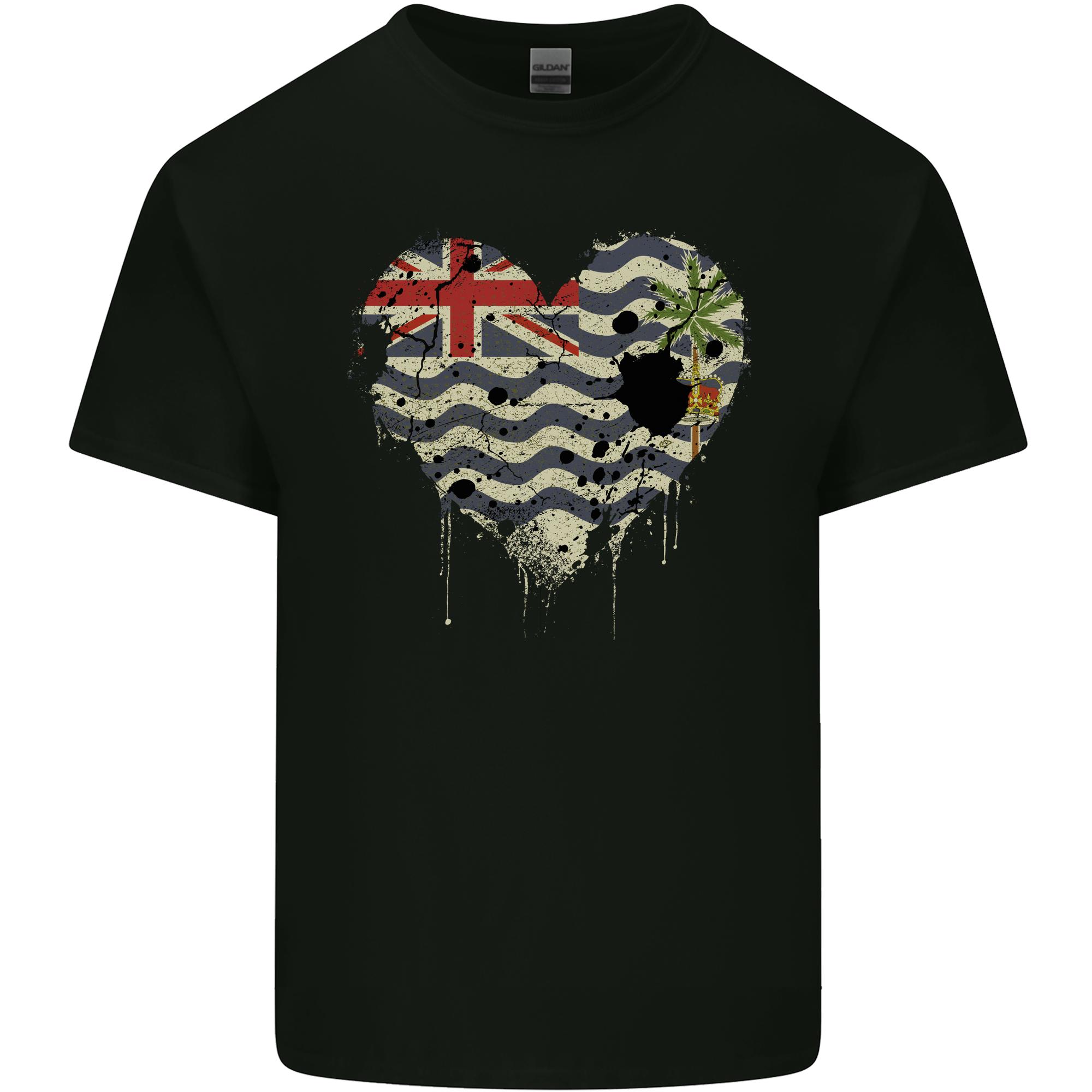 Love Flag British Indian Ocean Territory Unisexs Light Cotton TShirt S