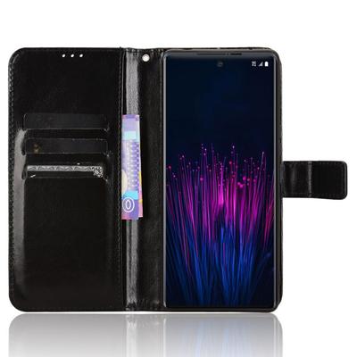 For HTC U24 Pro 5G Leather Phone Case Wallet Crazy Horse Texture