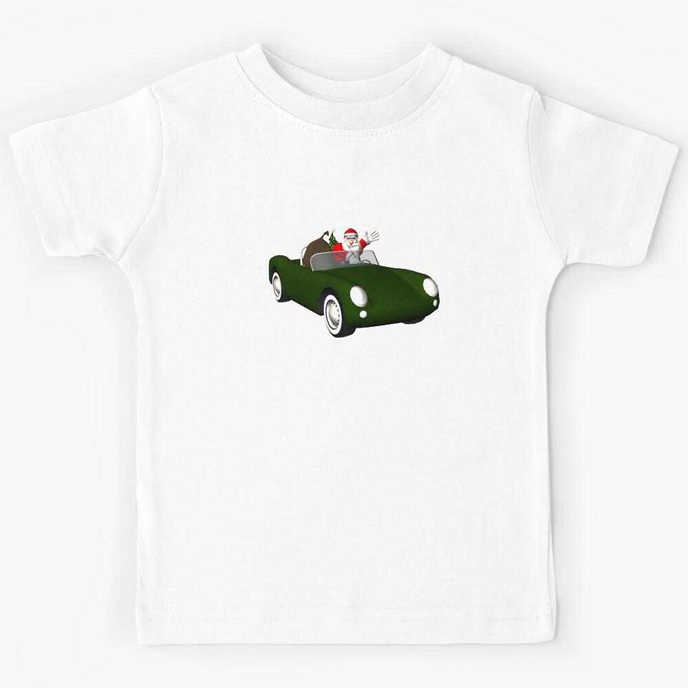 Santa Driving Porsche Kids T-Shirt 140