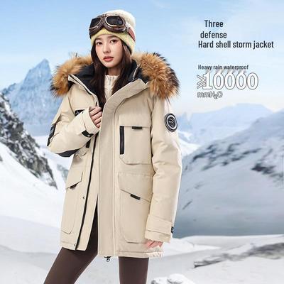 Unisex Mid-Length Parka: Cold-Proof Cotton Jacket for Men and Women, Warm Workwear for Northeast -20°C.