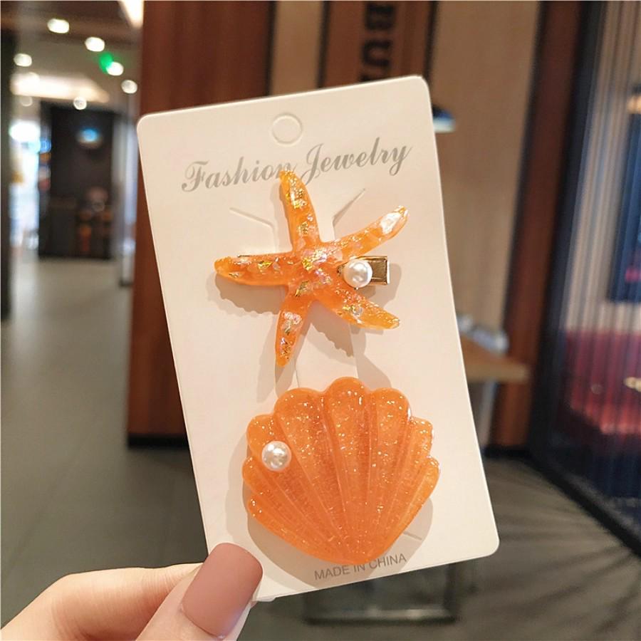 

Korean Style Starfish Hair Clip - Scallop Edge, Cute & Sweet Hairpin for Bangs, Back of Head, & Baby Hair Accessories