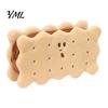 Unique Biscuit Design Pencil Pouch Cookie Shape Plush Stationery Bag, Soft Stuffed Trendy Aesthetic Desk Decor Case, Large Capacity Cosmetic