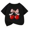 Fashion Y2k Cherry Design T Shirts Graphic Kids Children's T-shirt Girls Summer Spring Casual Top Tee Shirt