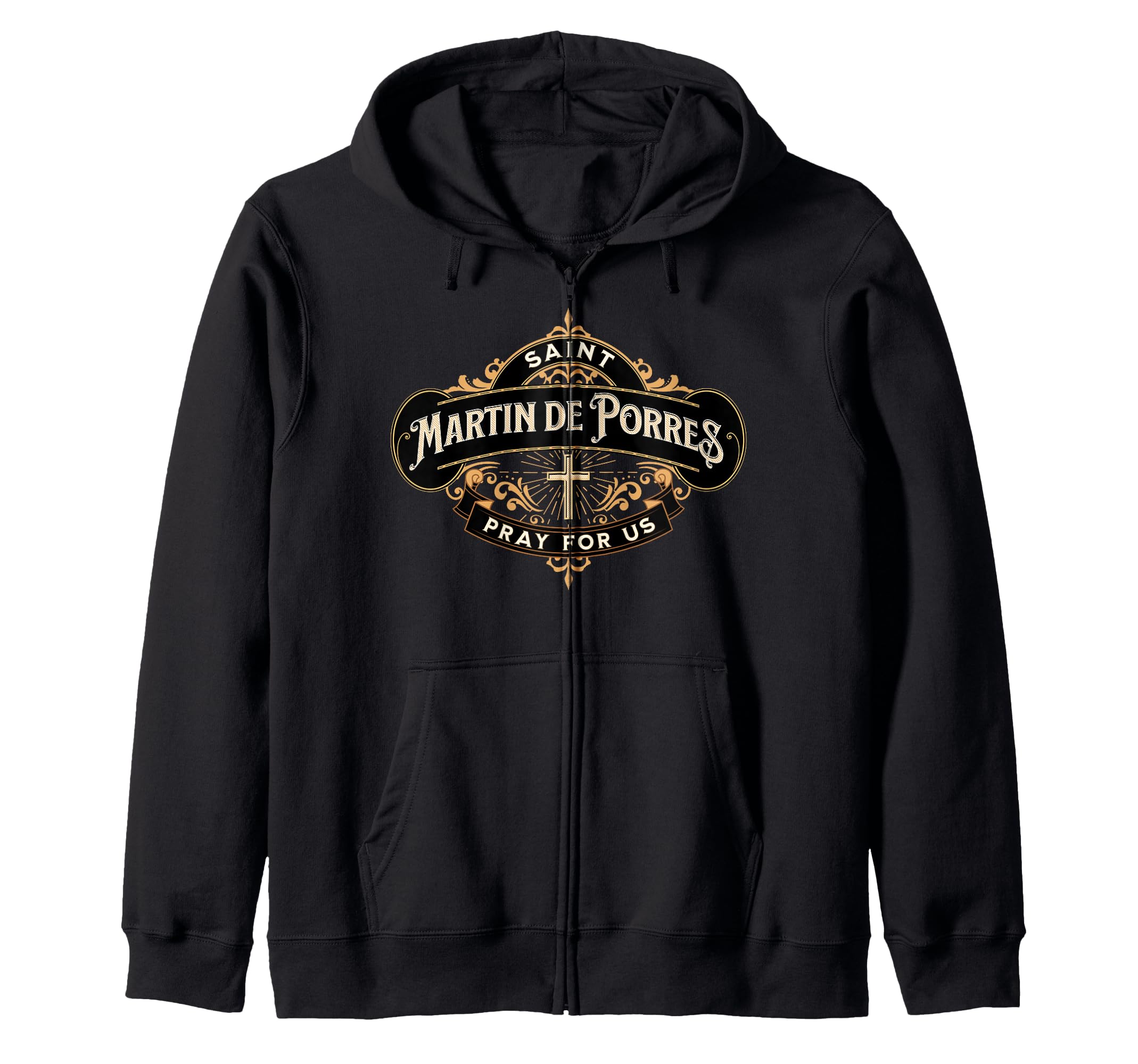

St. Martin de Porres Catholic Church Black St. Peru Barber Shop Zip Hoodie