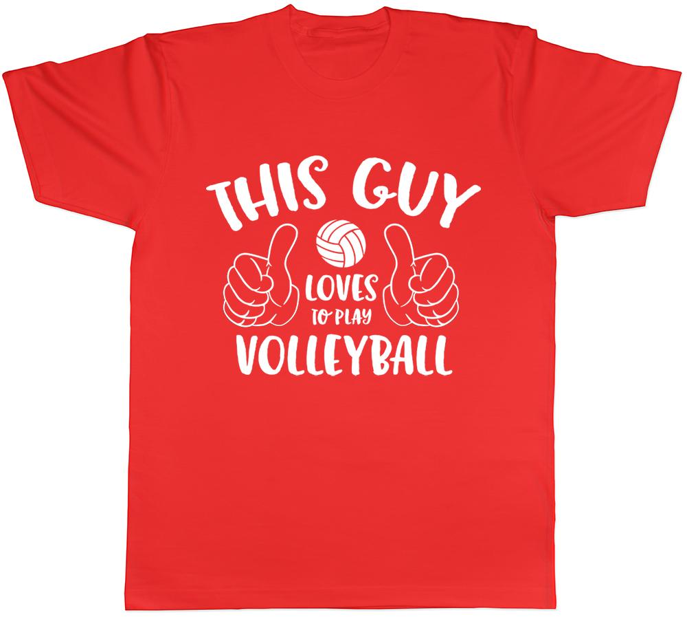 This Guy Loves to Play Volleyball Unisexs TShirt S
