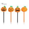 Ergonomic Ballpoint Pen Halloween Pumpkin Gel Ink Pen, 0.7mm Rollerball with Plush Pumpkin, Marker Novelty Black for Party Favors, Gift Supplies