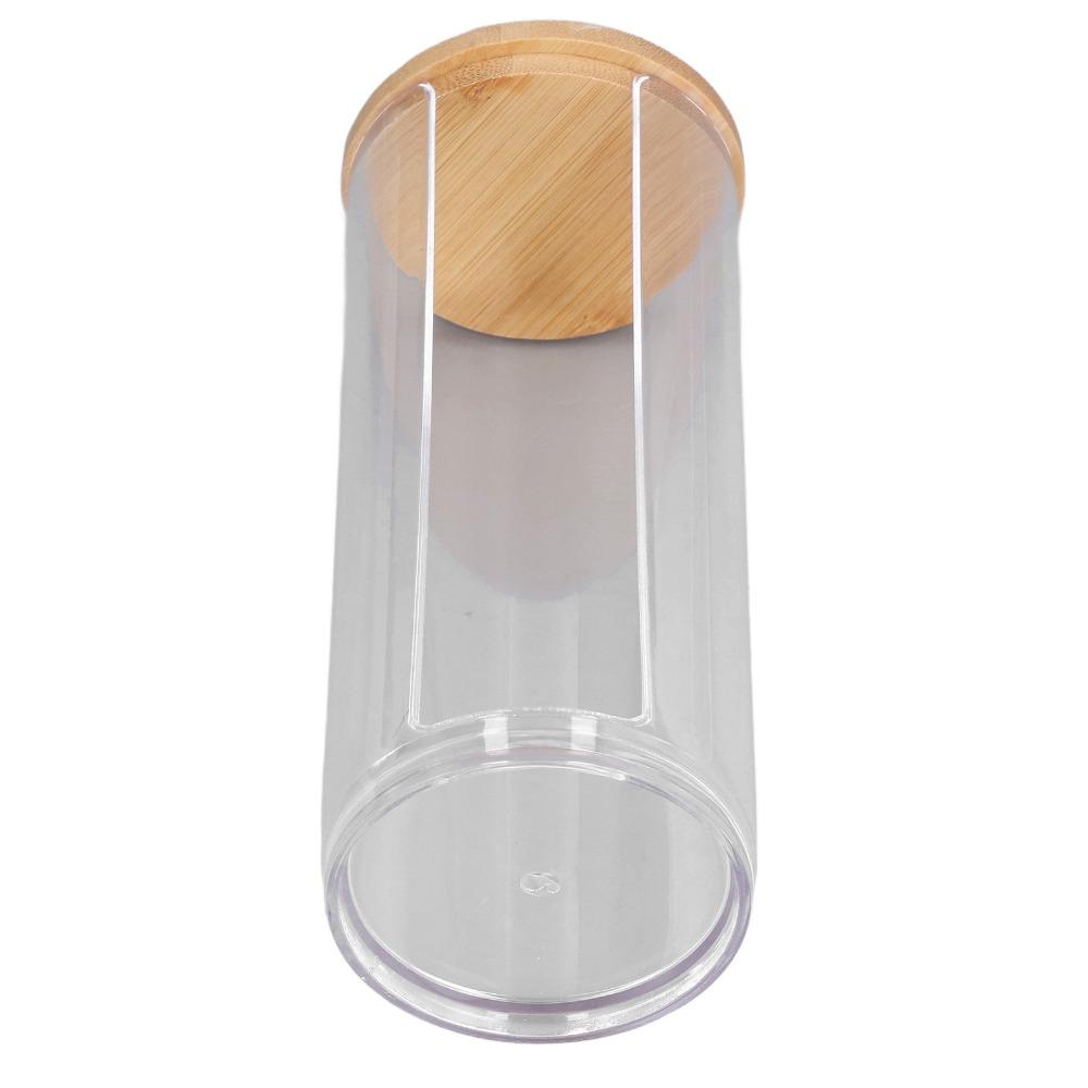 Transparent Makeup Cotton Swabs Holder PS Cosmetic Pads Container Cotton Rounds Holder  Bathroom