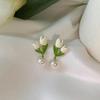 2pcs Summer Collection Flower Dangle Earrings Jewelry for Women with Hypoallergenic Plant Elements Style Stud Earrings Gifts